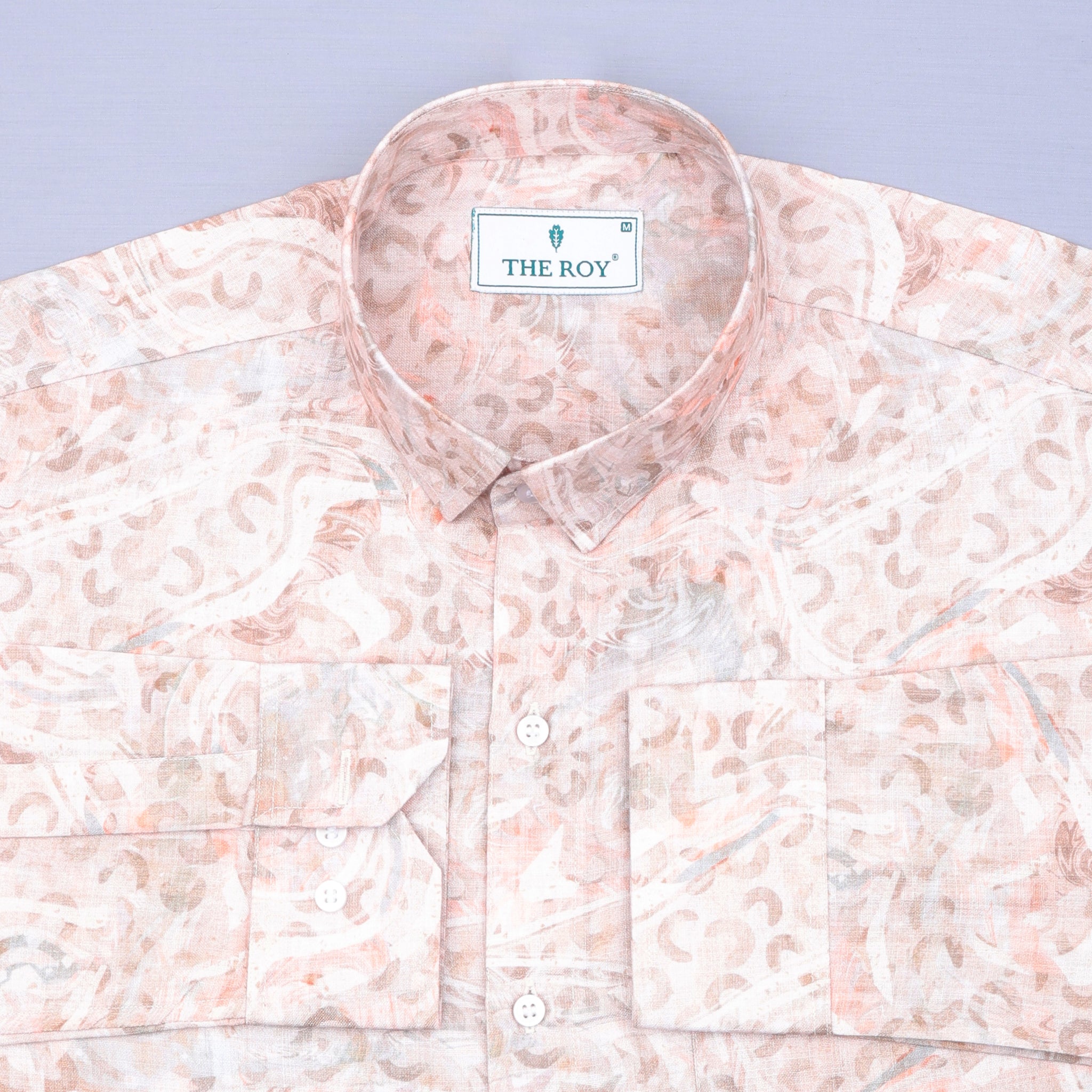 Peach Premium Cotton Linen Shirt