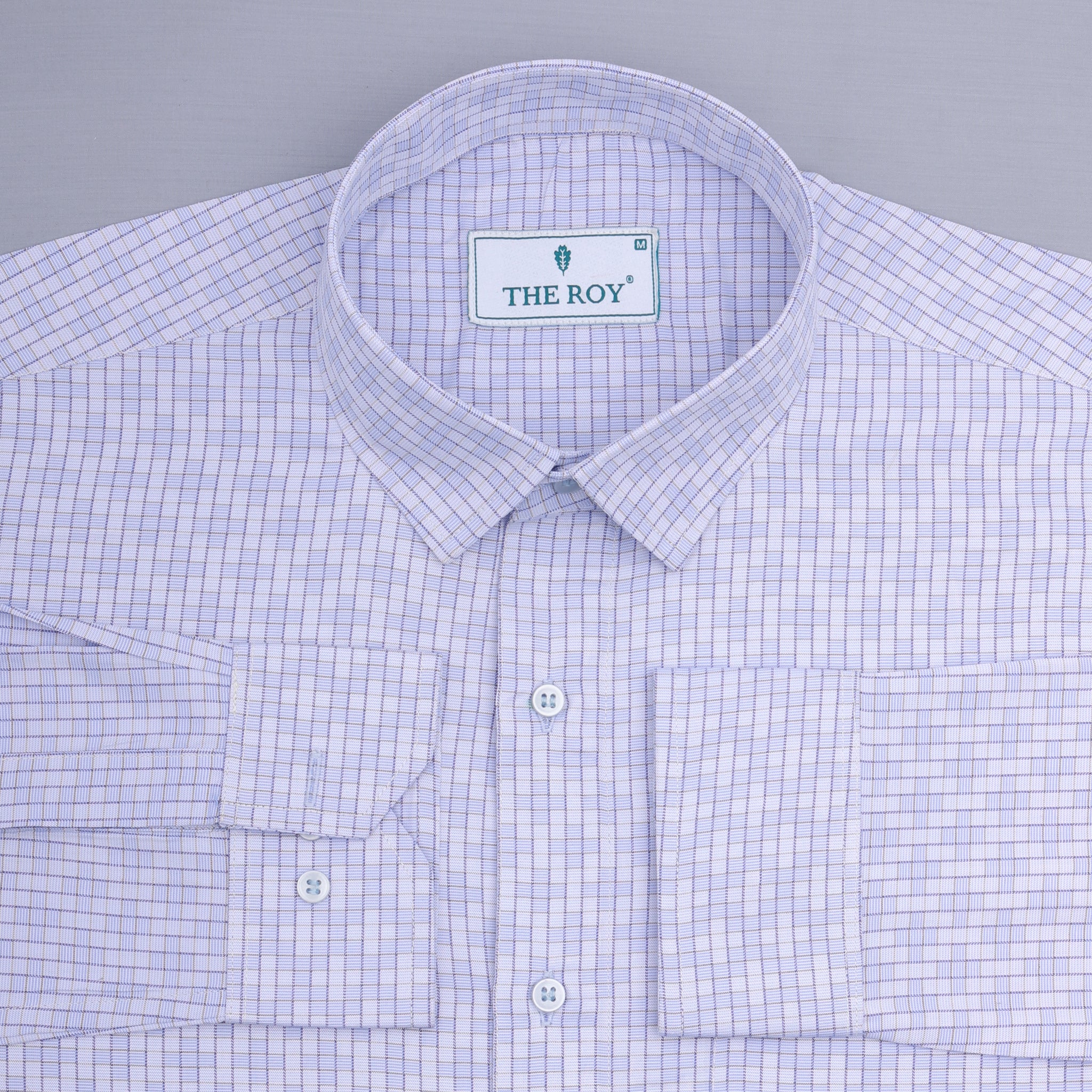 Light Blue Checks Premium Cotton Shirt