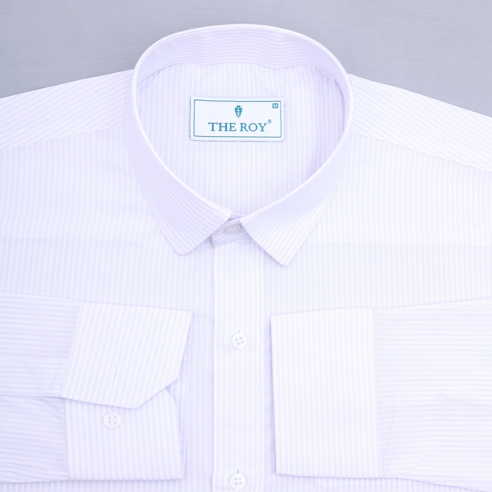 White Luxury Stripes Cotton Shirt