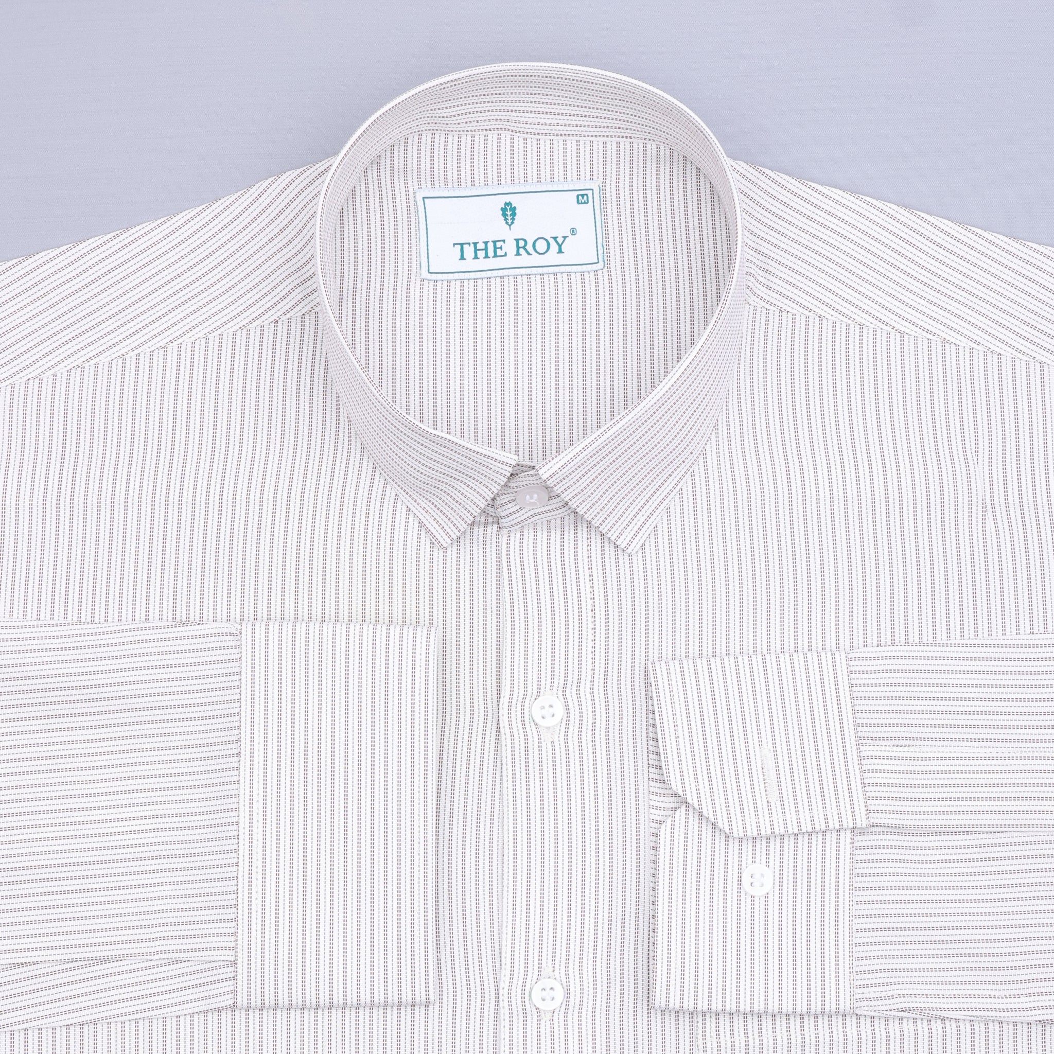 White Luxury Stripes Cotton Shirt