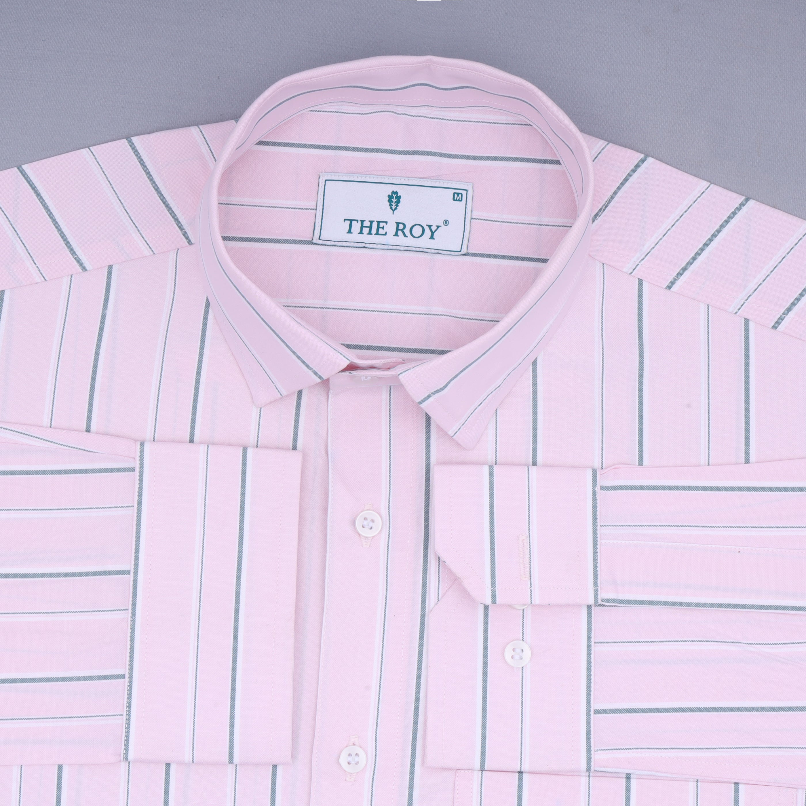 Light Pink Luxury Stripes Cotton Shirt