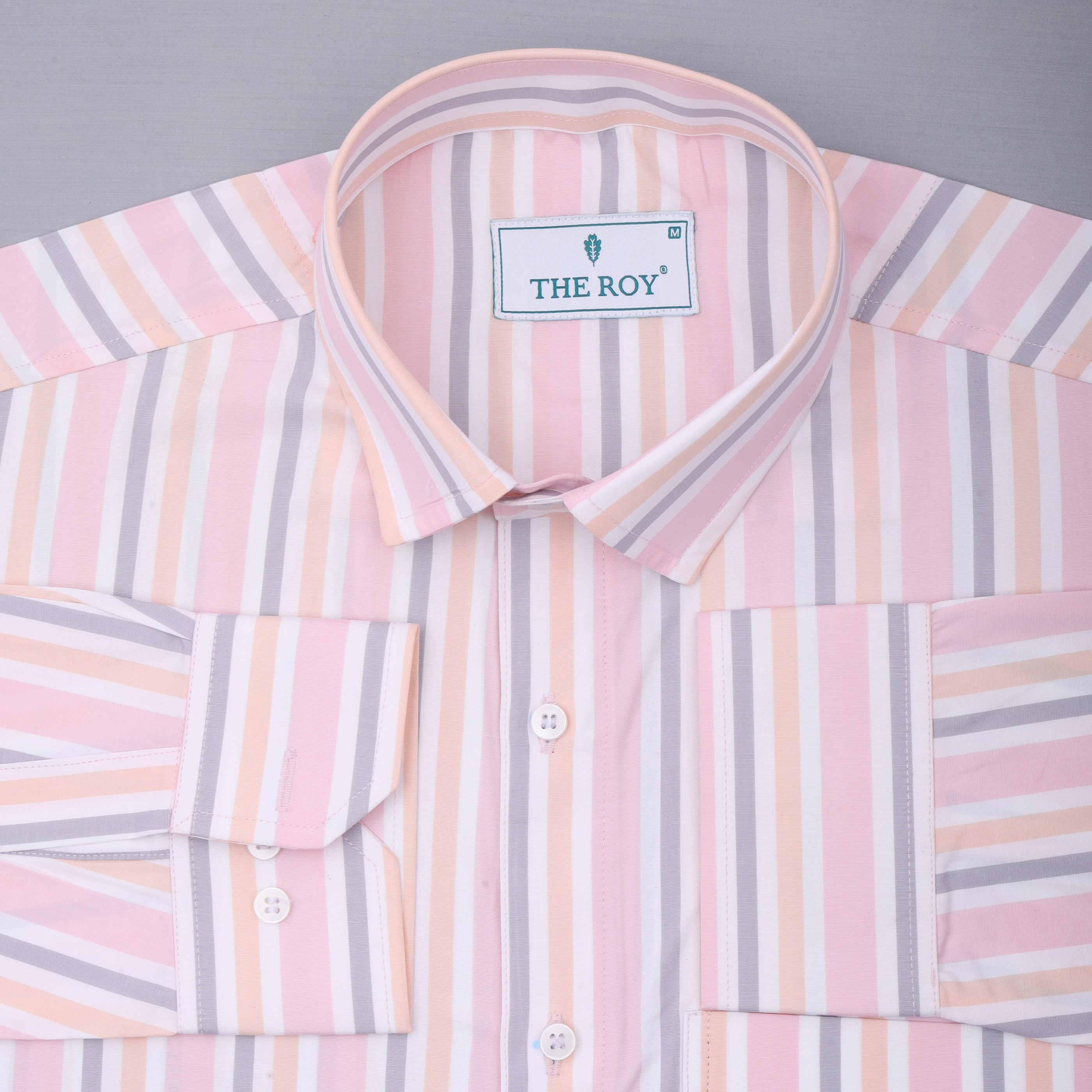 Light Pink Premiums Stripes Cotton Shirt