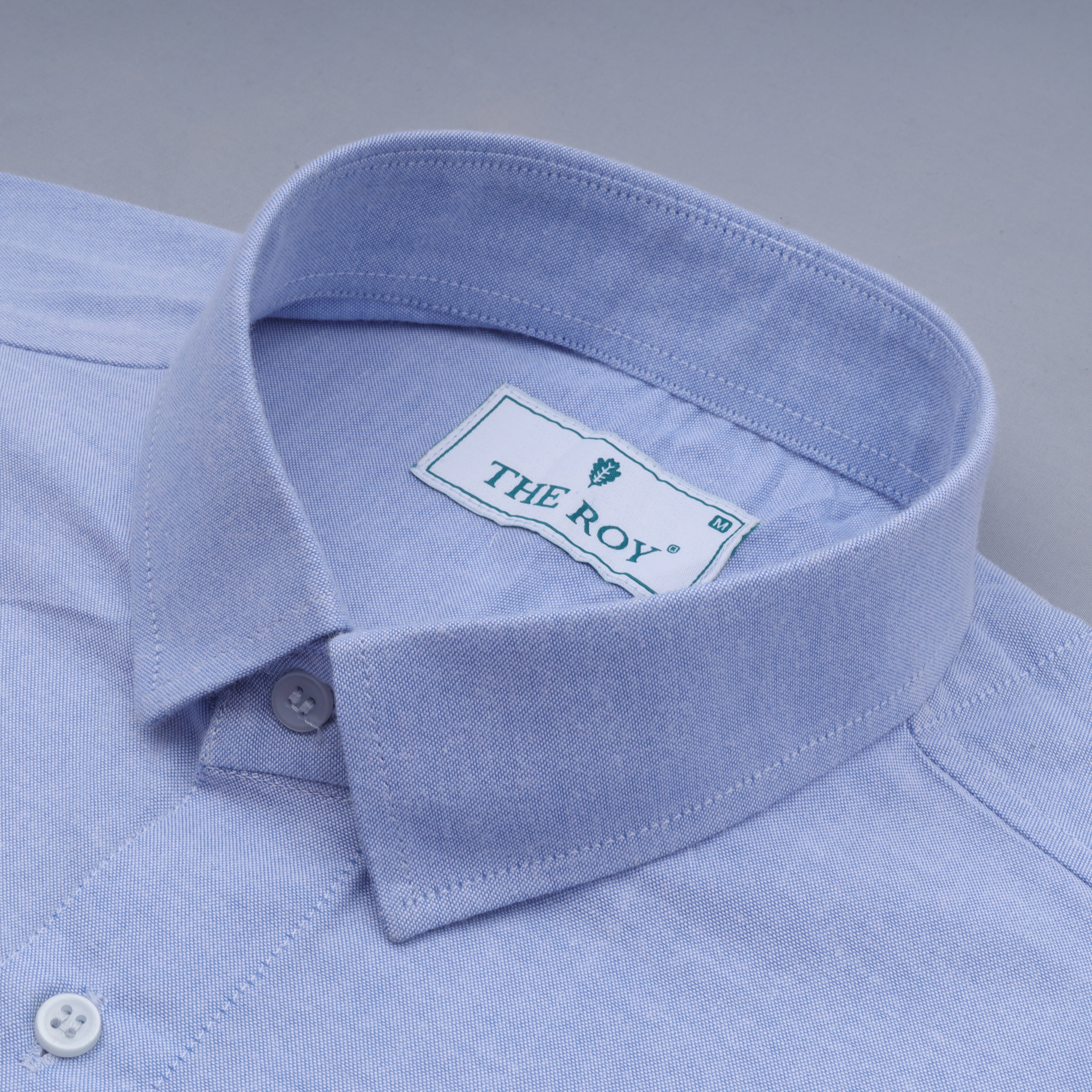 Blue Luxury Plain Cotton Shirt