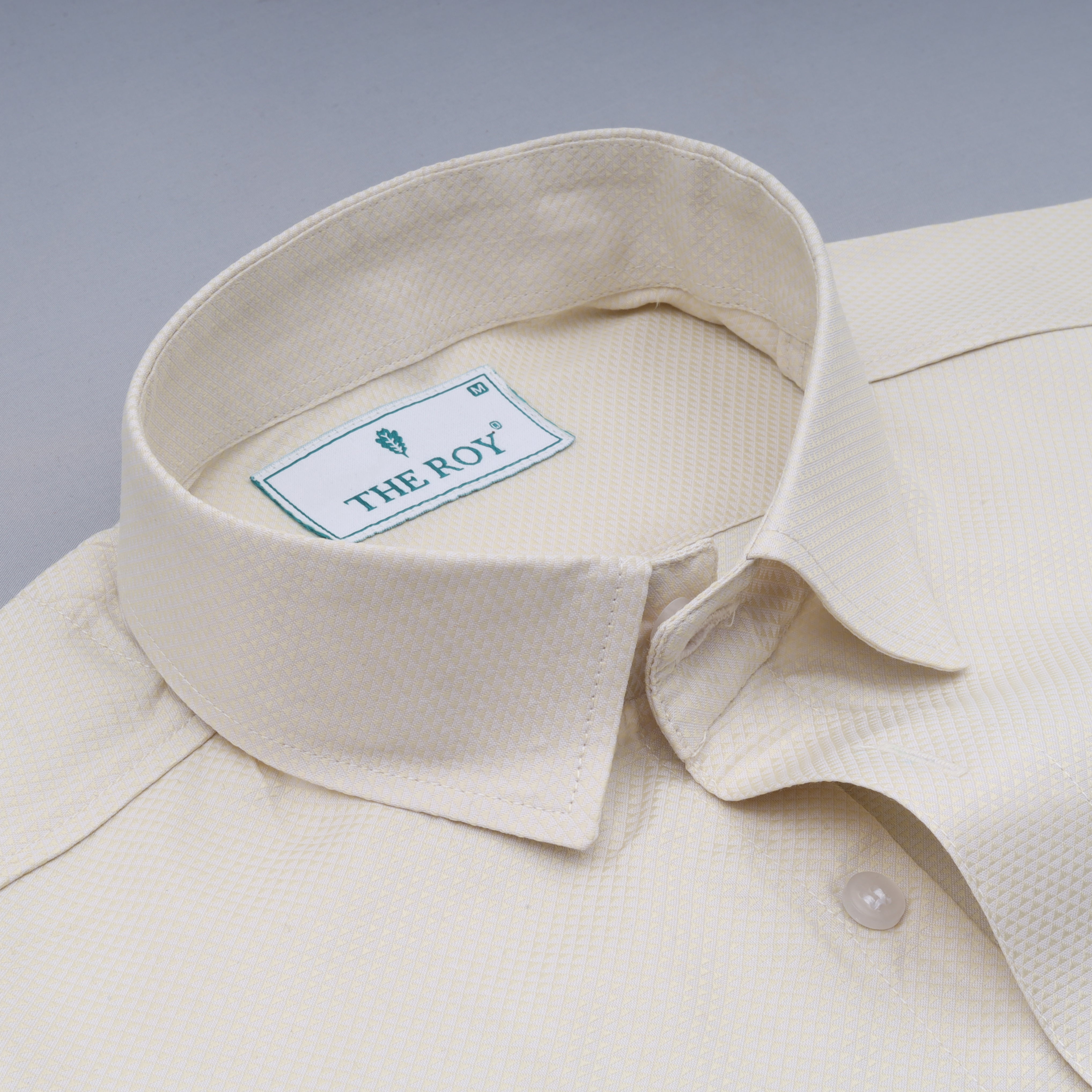 Cream Luxury Plain Cotton Shirt