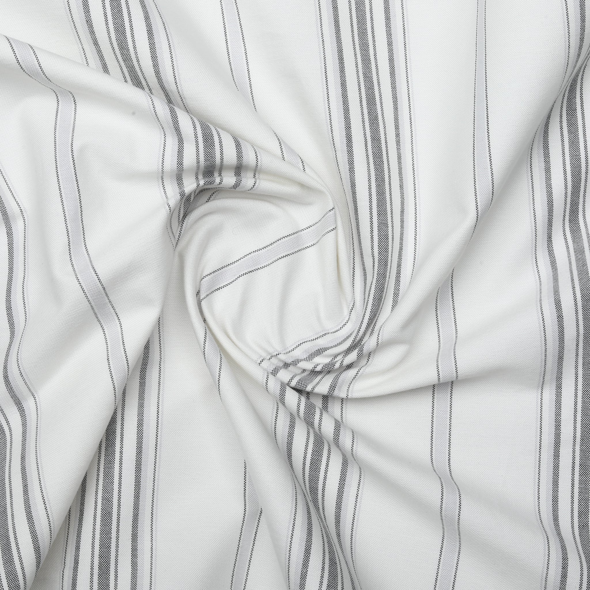Light White Luxury Stripes Cotton Shirt
