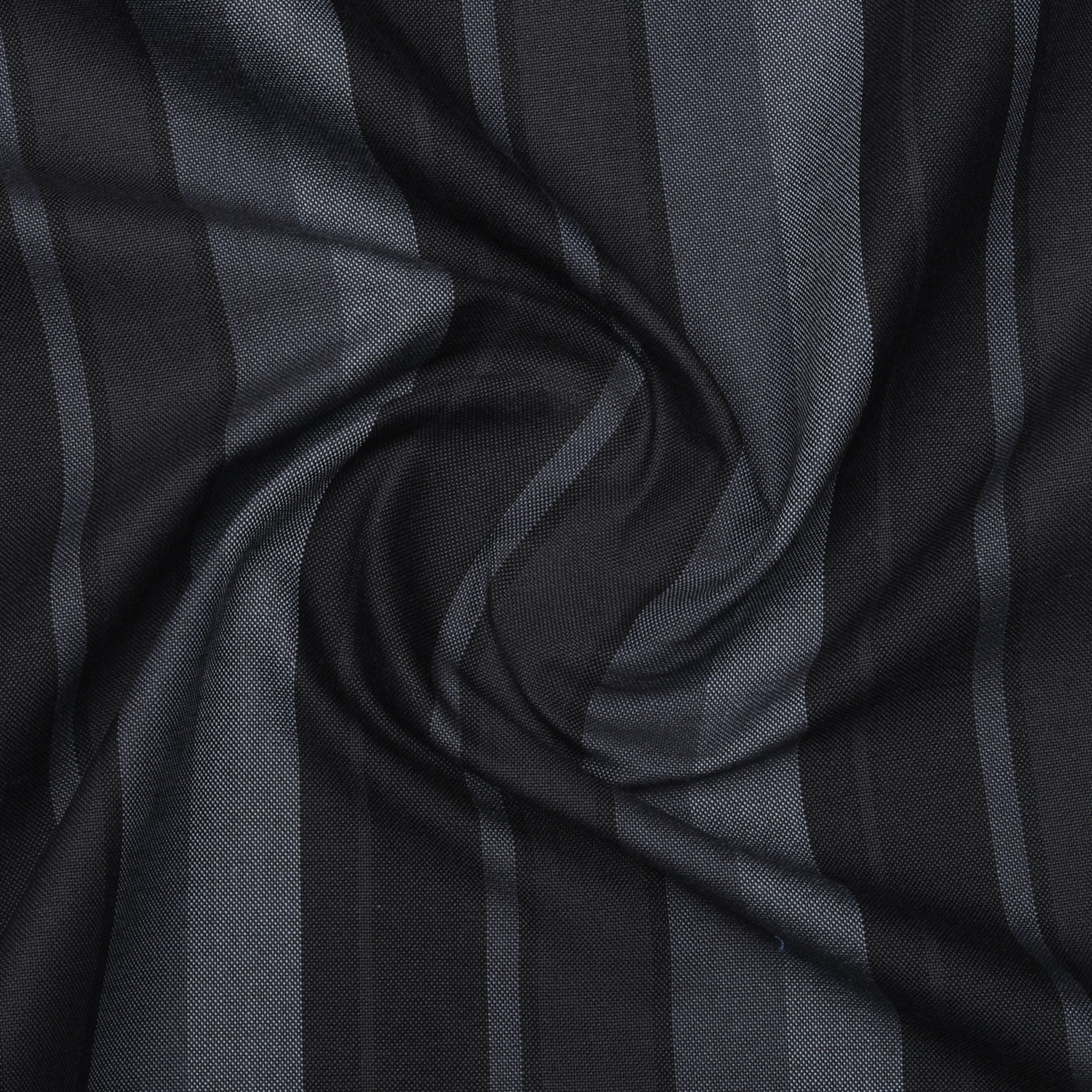 Dark Grey Luxury Stripes Cotton Shirt