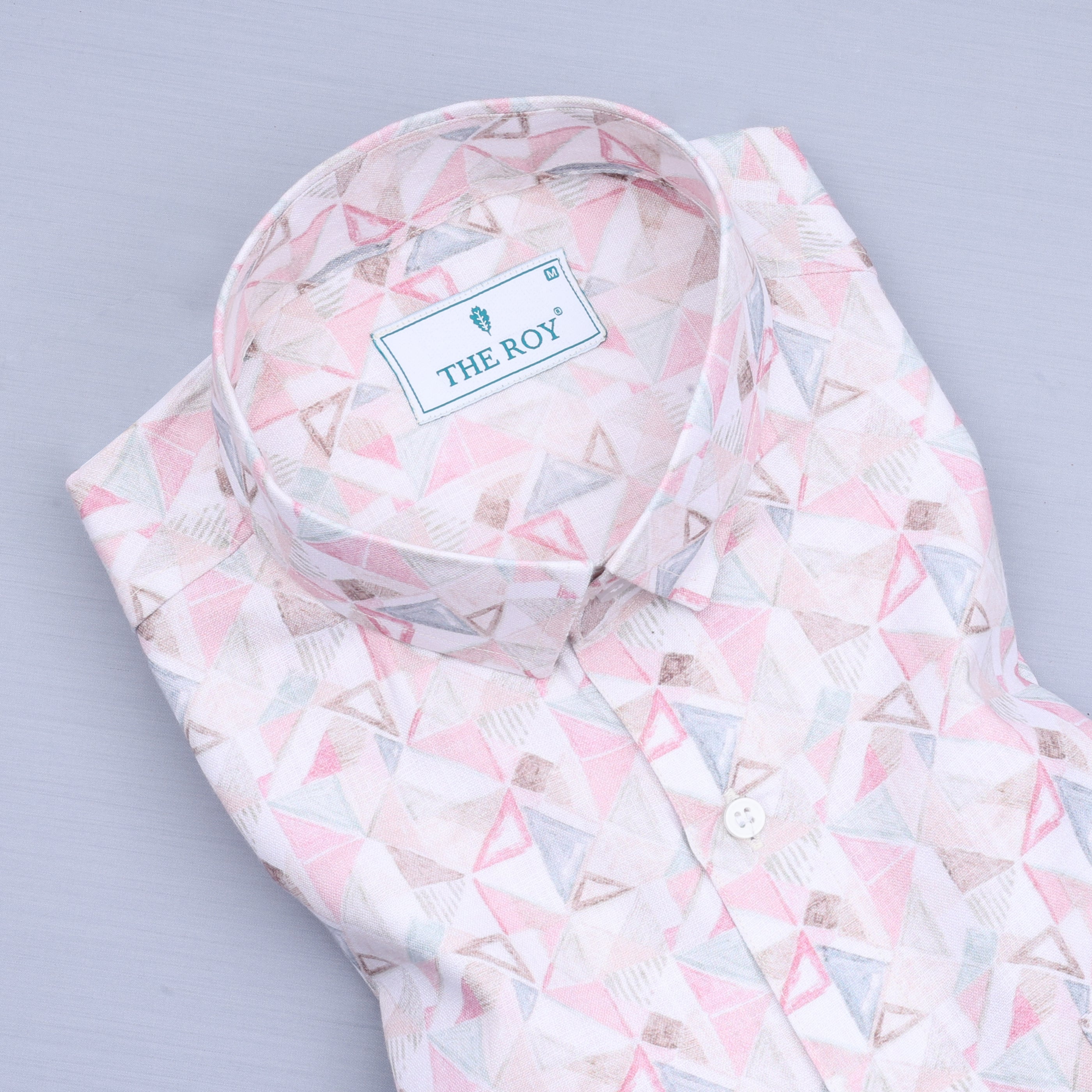 Greyish Pink Blend Cotton Linen Shirt