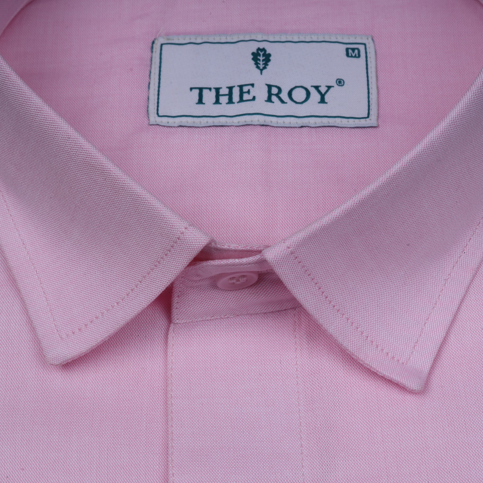 Pink Luxury Plain  Cotton Shirt