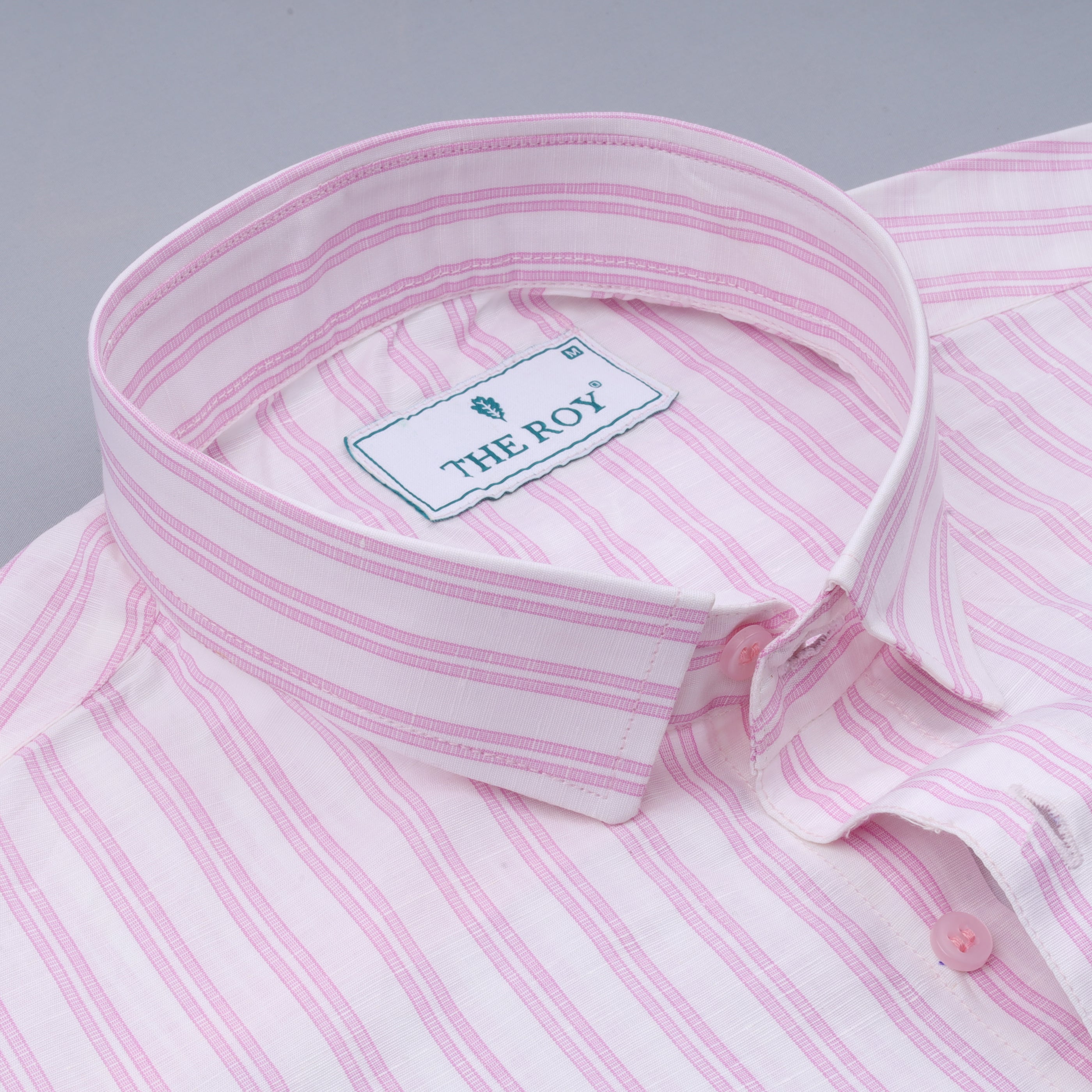 Light Pink Premiums Stripes Cotton Shirt