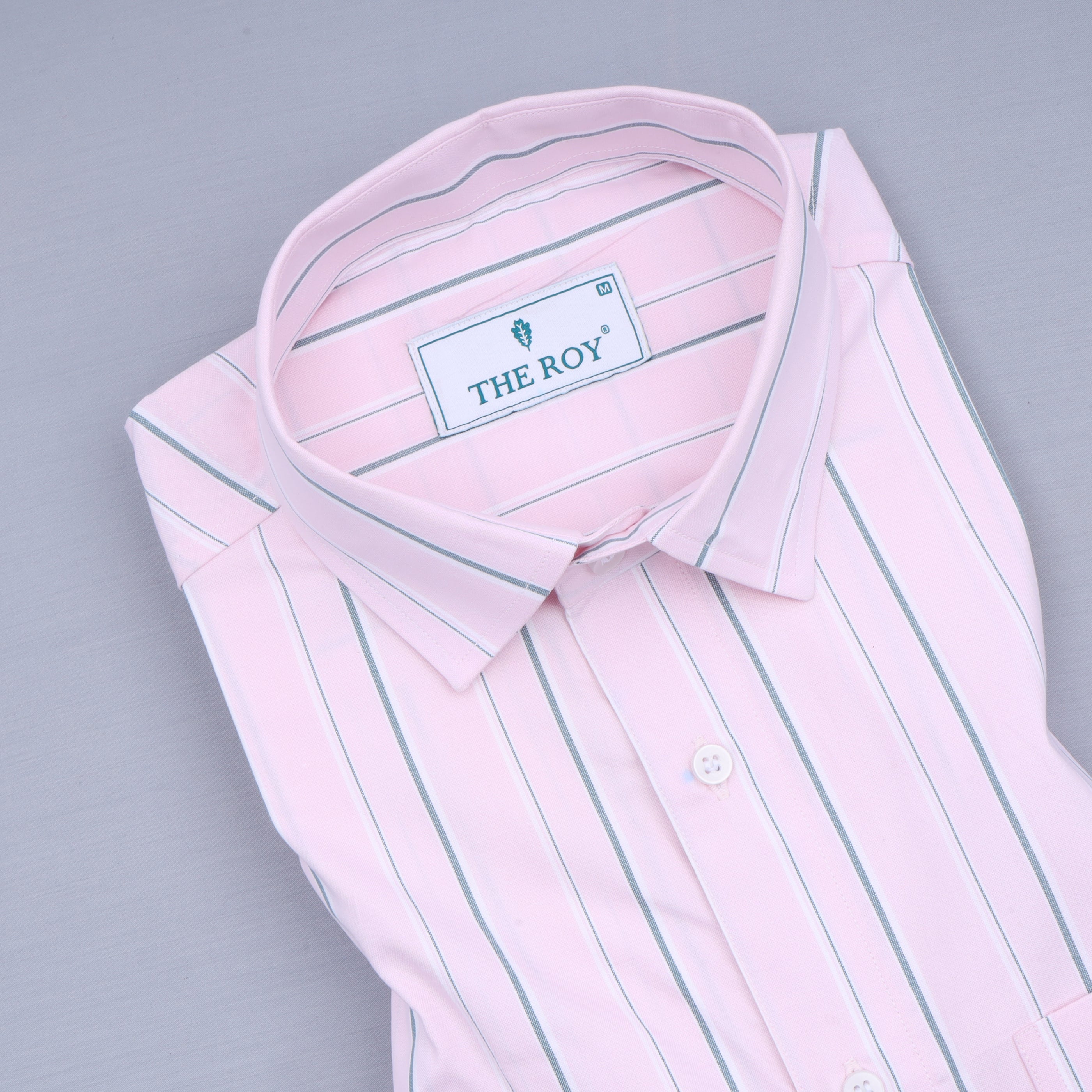 Light Pink Luxury Stripes Cotton Shirt