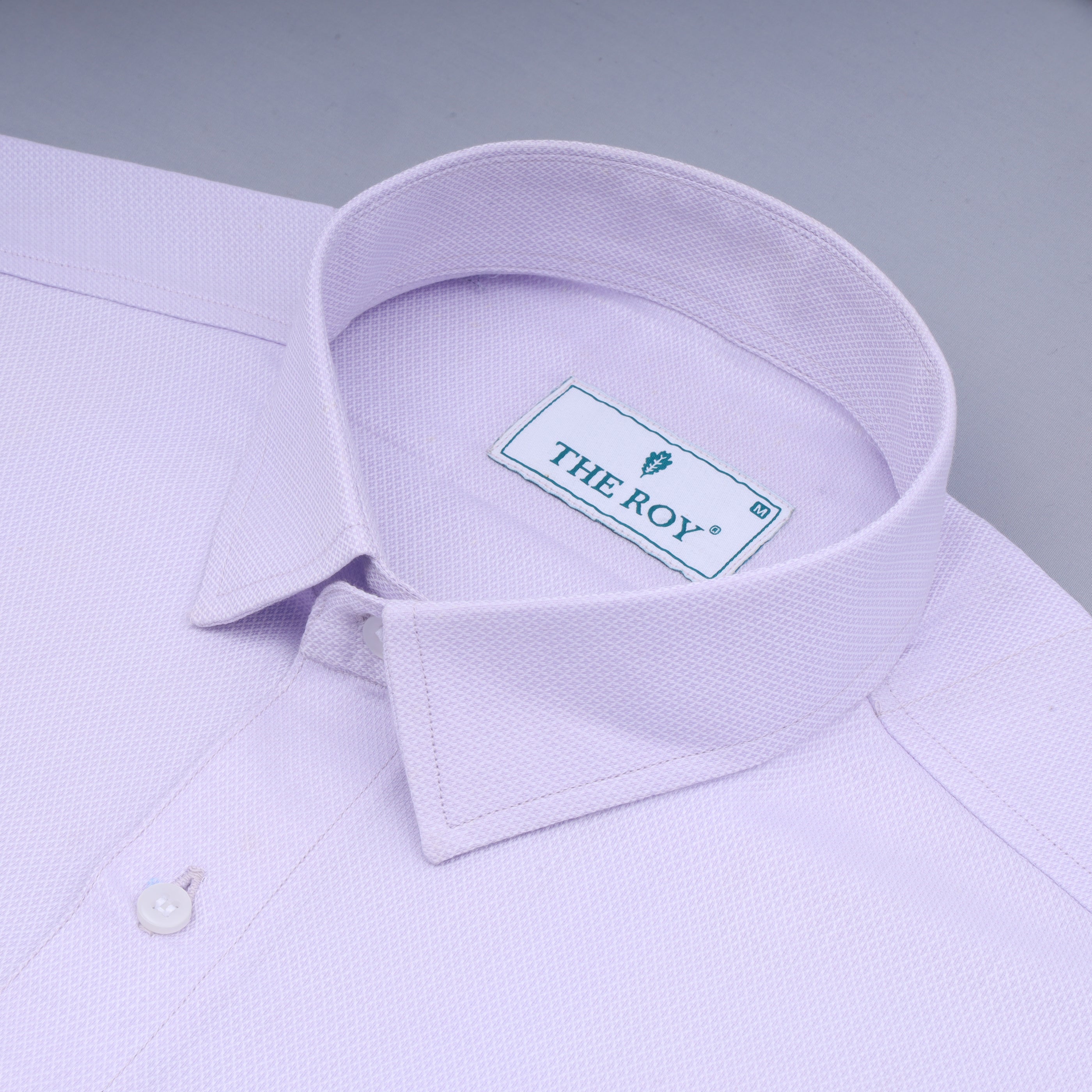 Light Purple Luxury Plan Cotton Shirts
