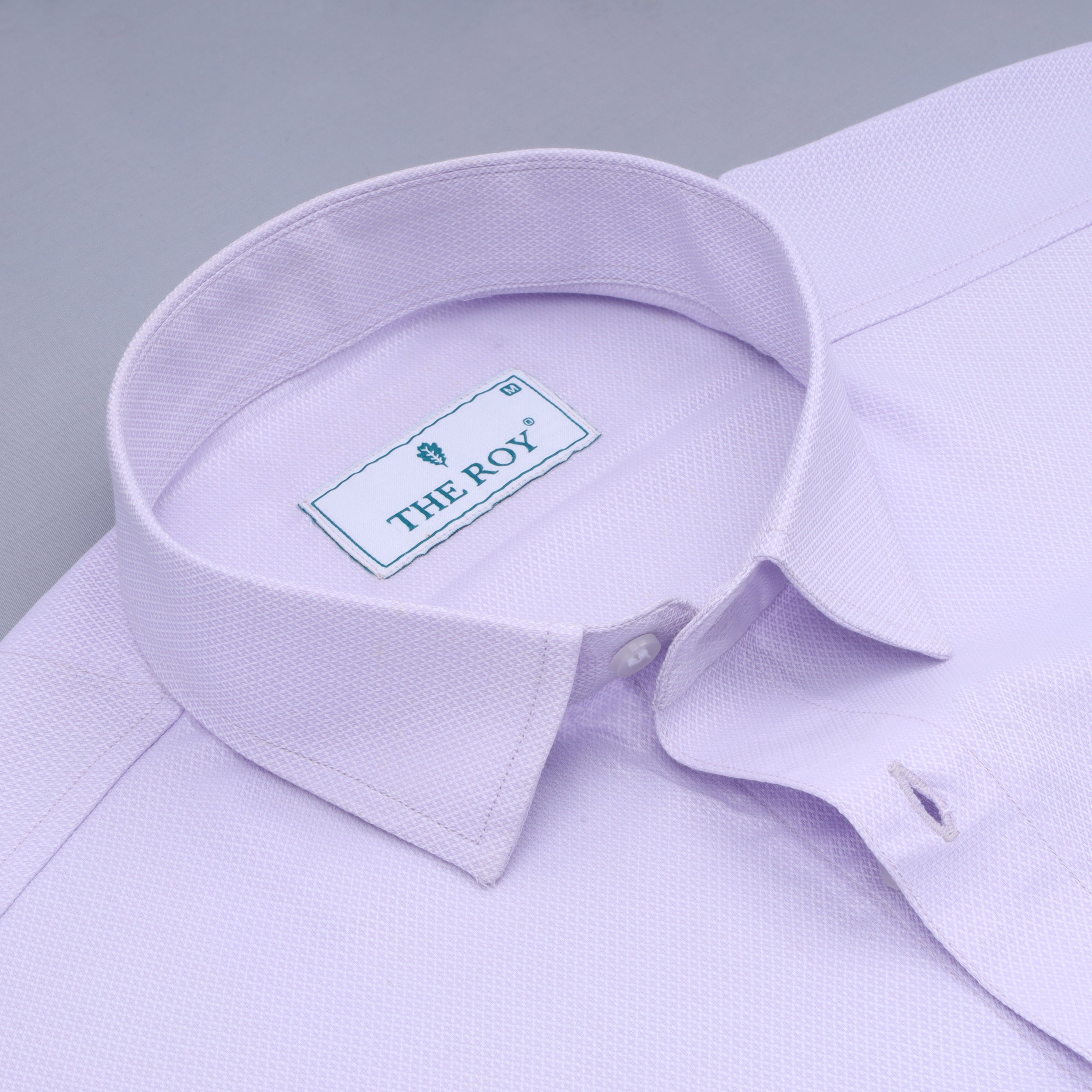 Light Purple Luxury Plain Cotton Shirt