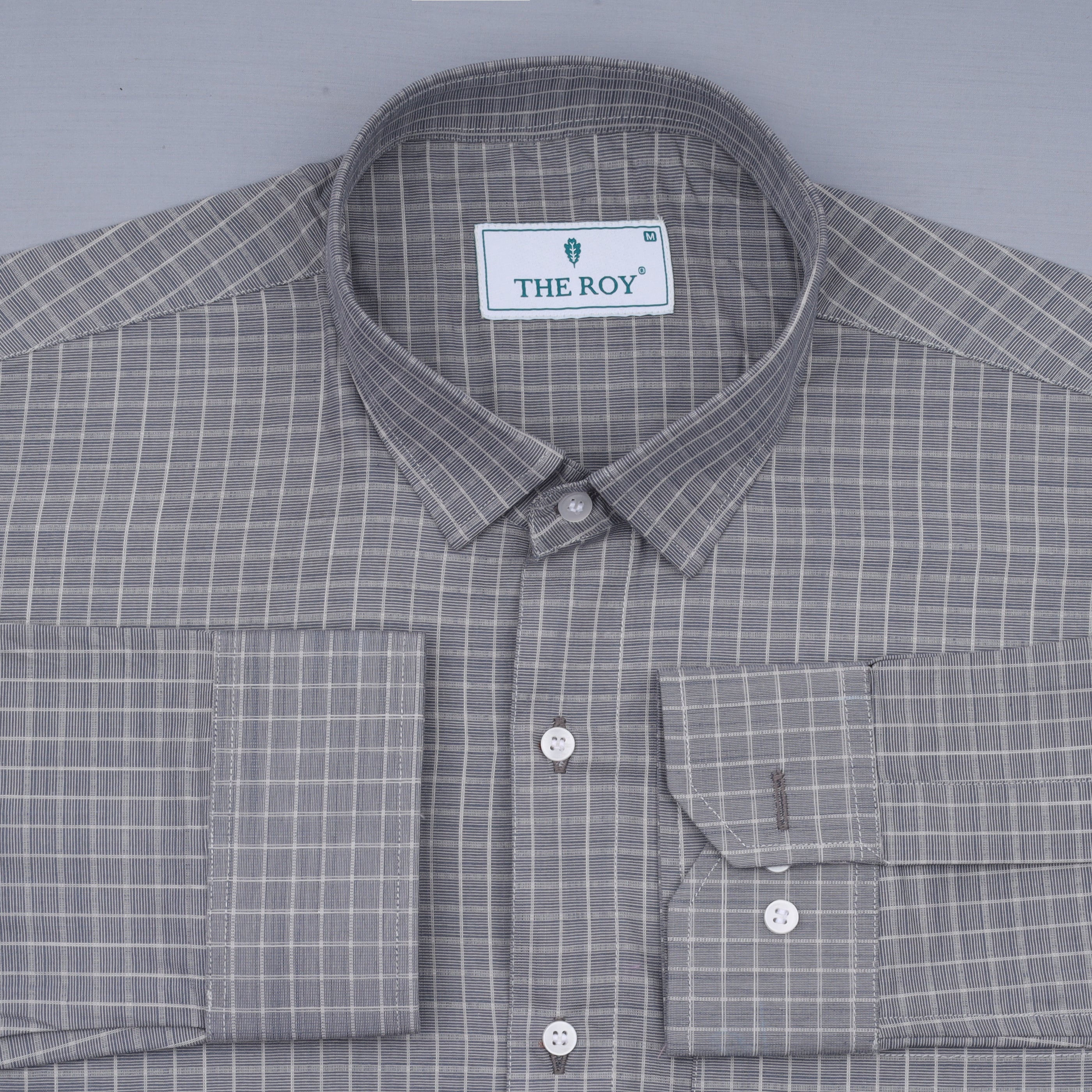 Grey Checks Premium Cotton Shirt