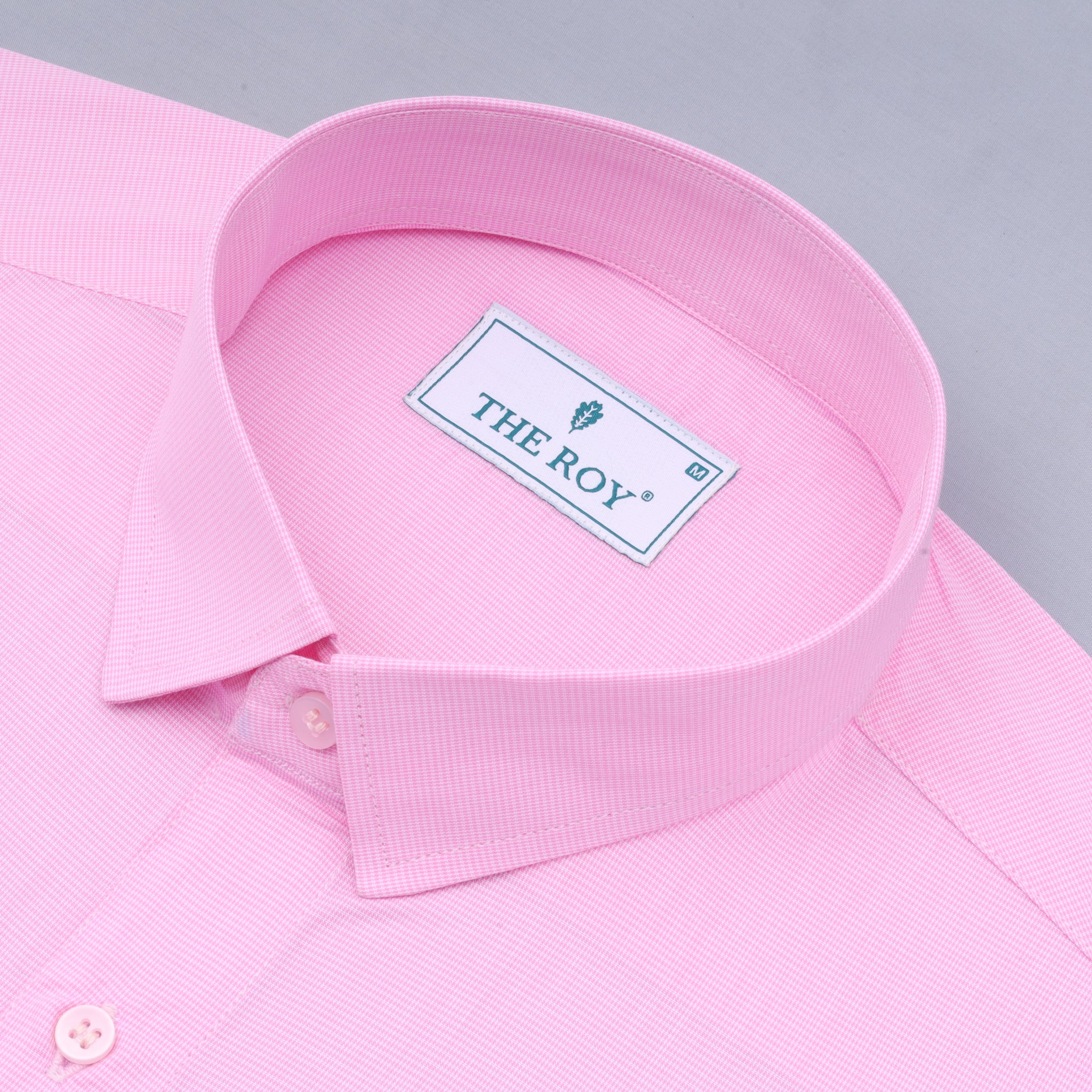 Light Pink Luxury Plan Cotton Shirts