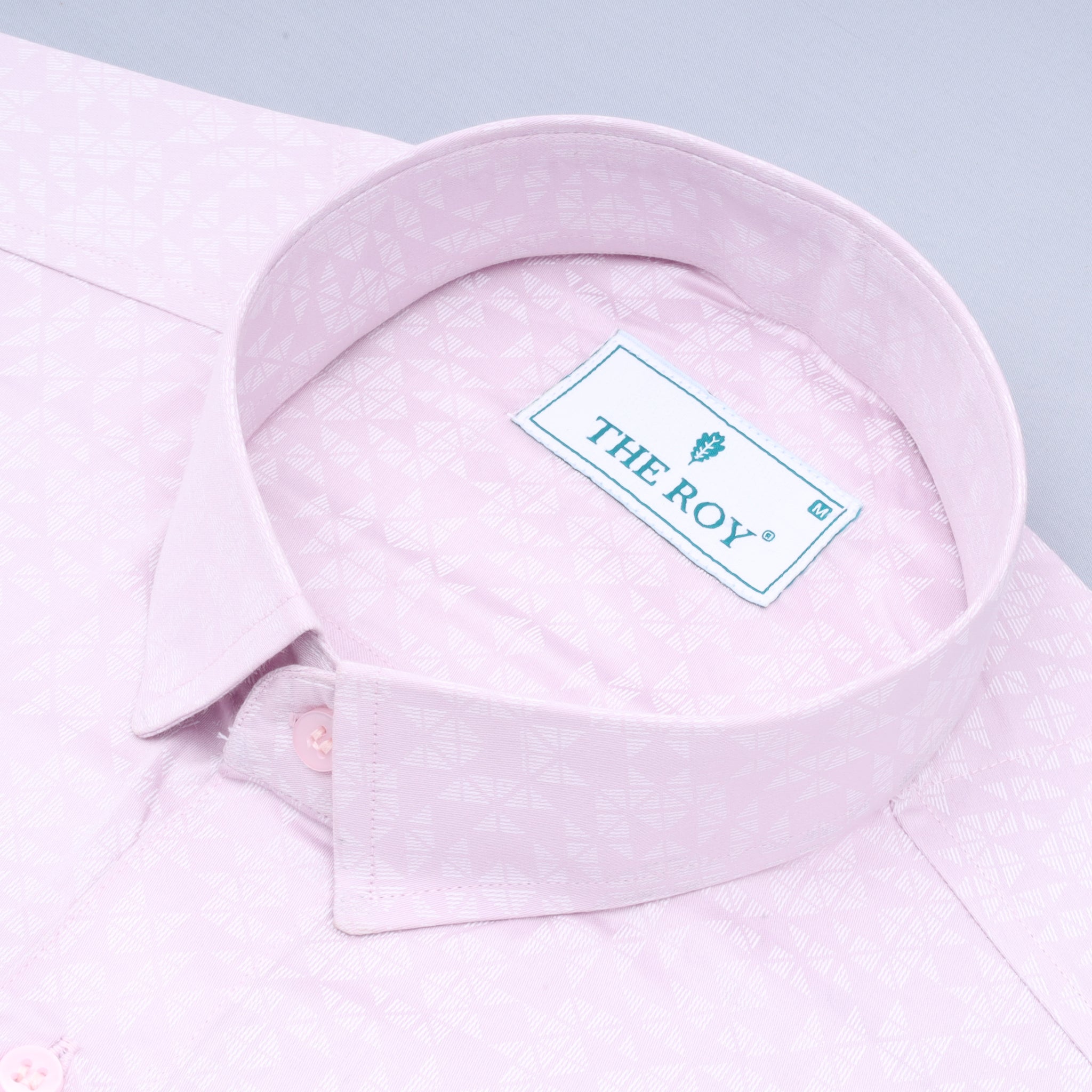 Light Pink Luxury Printed Cotton Shirts
