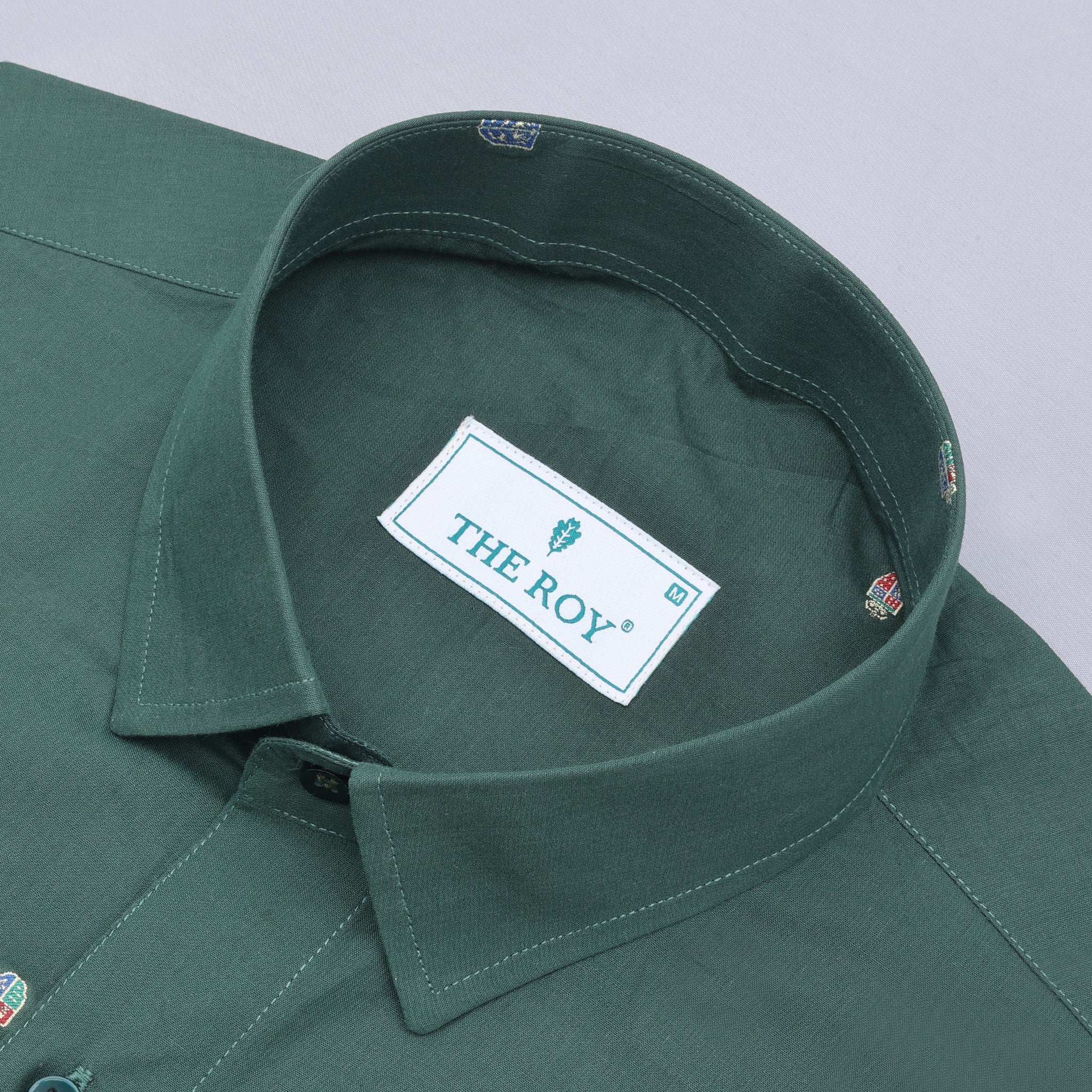 Green Luxury Plain Cotton Shirt
